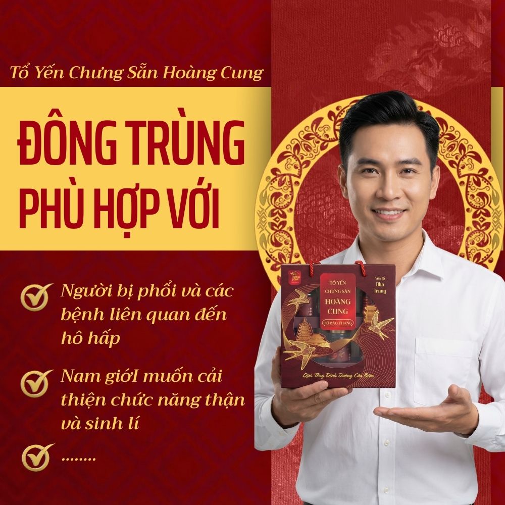 TỔ YẾN CHƯNG SẴN HOÀNG CUNG ĐÔNG TRÙNG (Lốc 6 hũ)