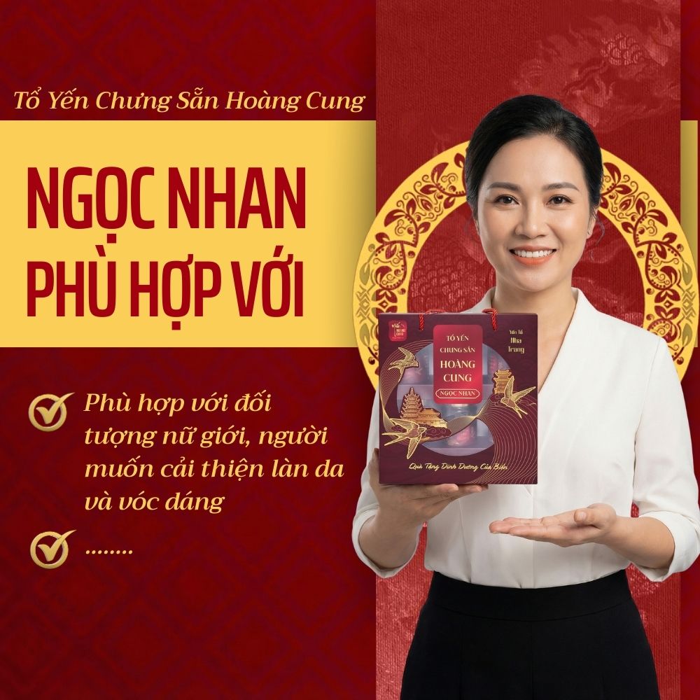 TỔ YẾN CHƯNG SẴN HOÀNG CUNG NGỌC NHAN (Lốc 6 hũ)