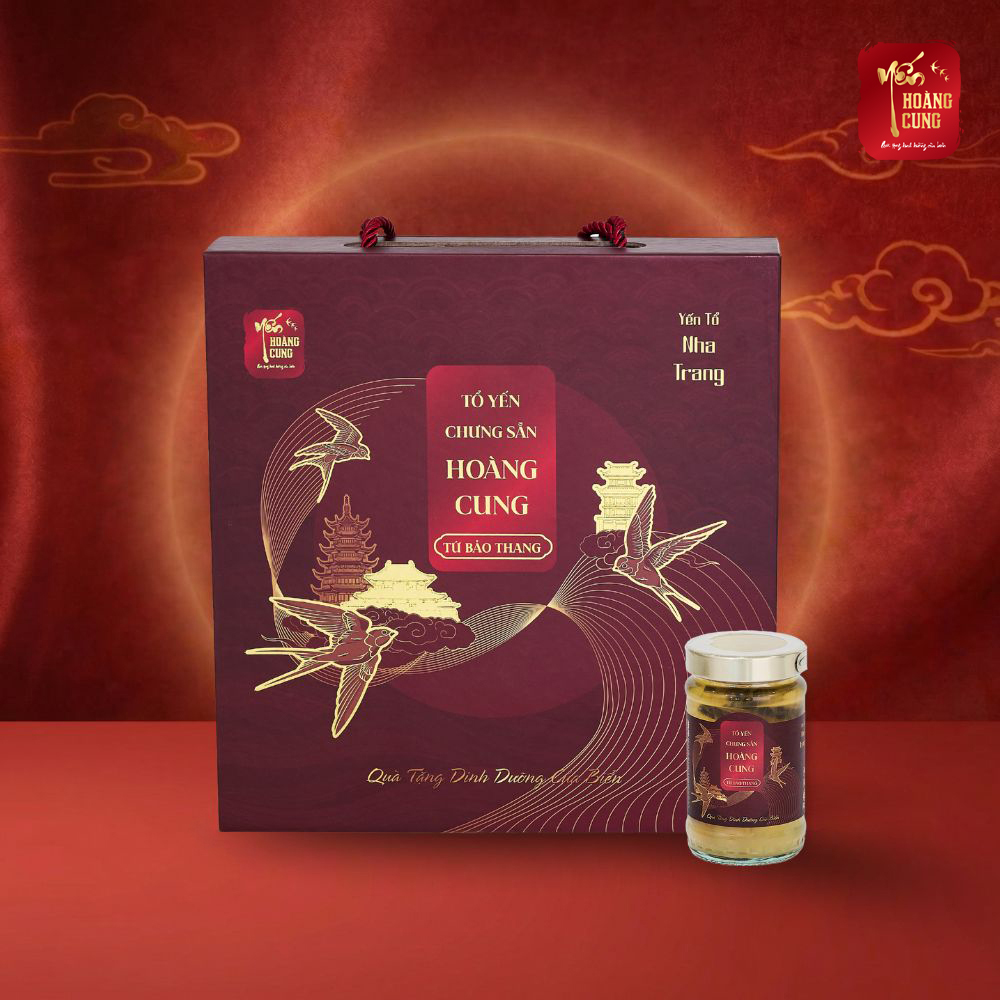 TỔ YẾN CHƯNG SẴN HOÀNG CUNG TỨ BẢO THANG (Hộp 10 hũ)